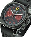 FER 038 - Ferrari Chronograph in PVD Black Steel  on Rubber Strap with Black and Red Subdials Limited Edition 100 pcs. 