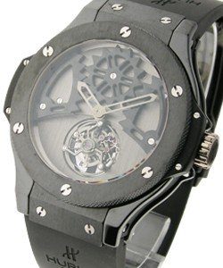 Big Bang Tourbillon Solo Bat 44mm in Black Ceramic on Black Rubber Strap with Black Dial