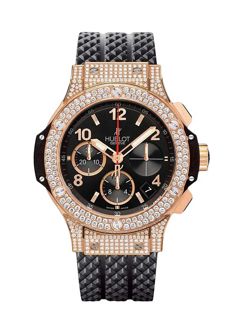 Hublot Big Bang 41mm in Rose Gold with Diamond Case and Bezel