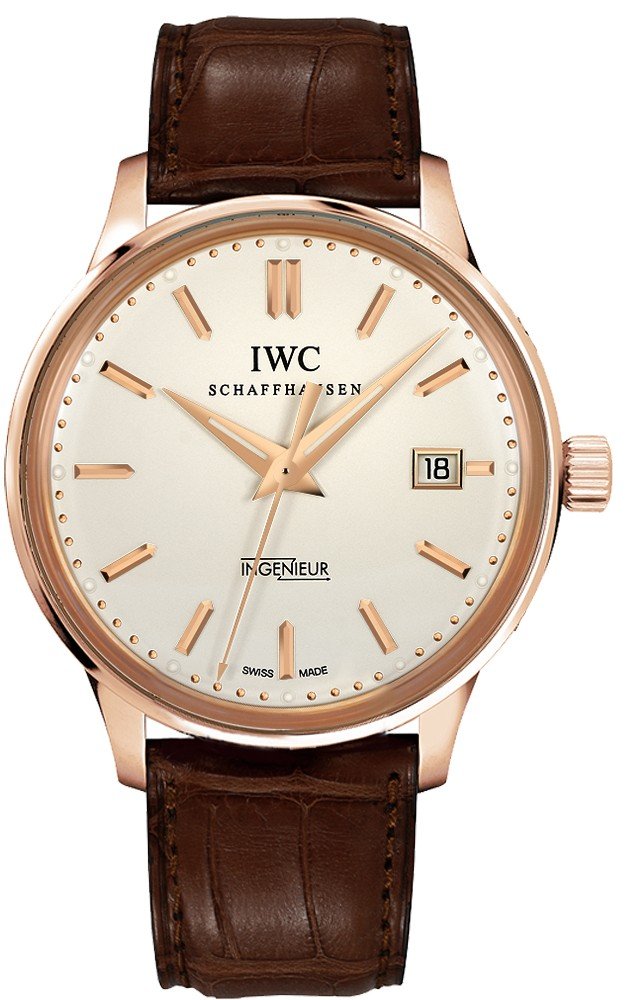 Ingenieur Vintage in Rose Gold on Brown Leather Strap with Silver Dial