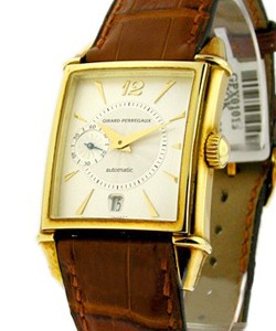 Vintage 45 Lady's- Petite Seconde  Yellow Gold on Strap with Silver  Dial