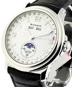 Leman Moonphase & Complete Calendar Steel on Strap with White Dial 