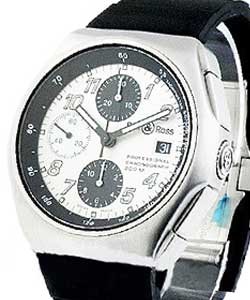 Professional Space 3 - Chronograph  Steel with Rubber Strap with Silver Dial with Black Subs