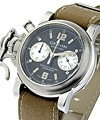 Chronofighter with Black Dial  Steel with Tan Military Strap 