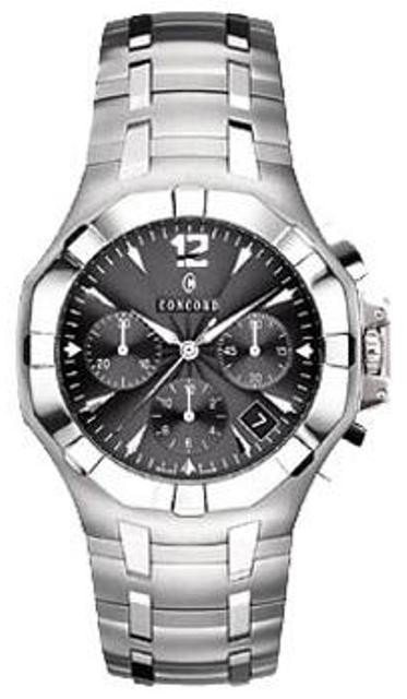 Saratoga Automatic Chronograph 41mm in Steel on Steel  Bracelet with Black Dial