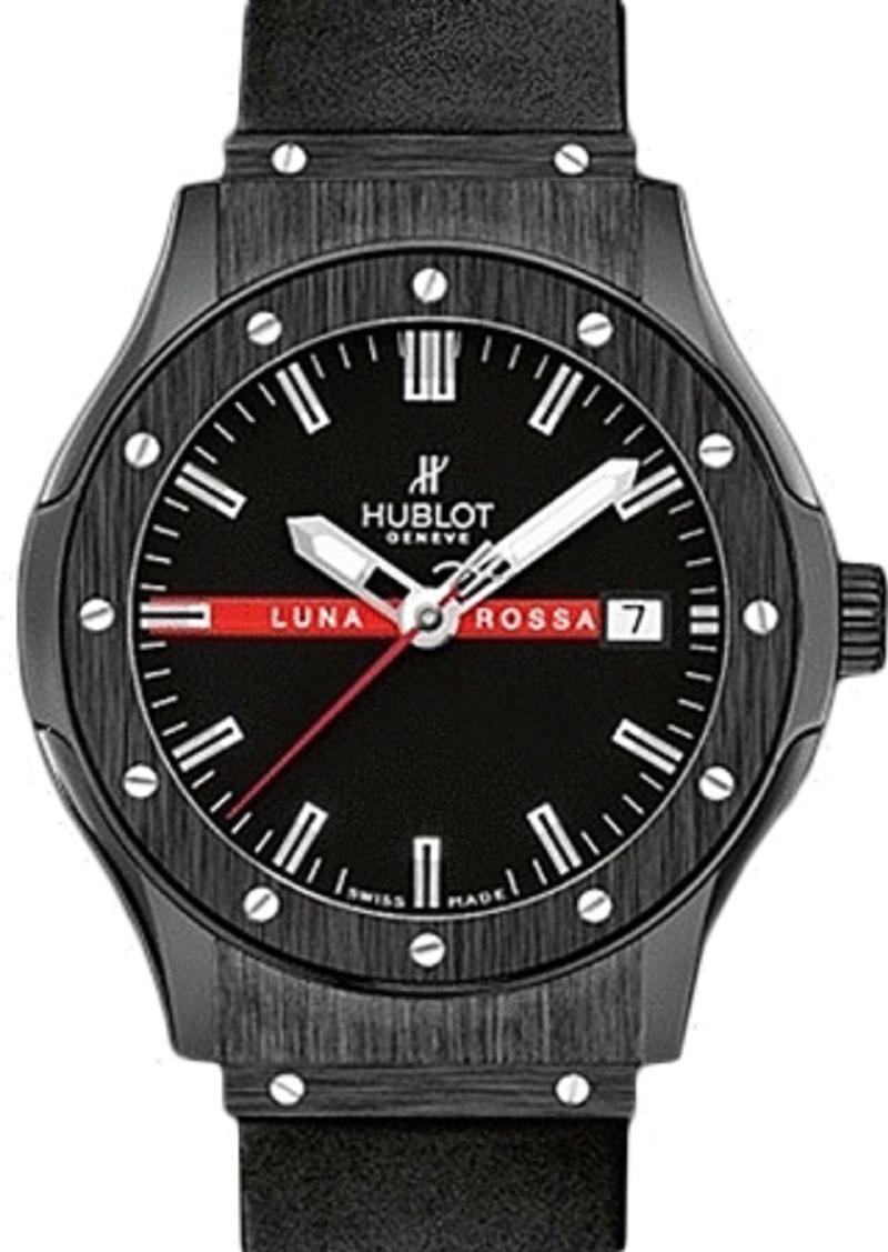 Classic 1915 Luna Rossa 42mm in Black PVD Steel on Black Rubber Strap with Black Dial