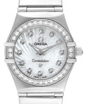 Constellation 95 in Steel with Diamond Bezel on Steel Bracelet with MOP Diamond Dial