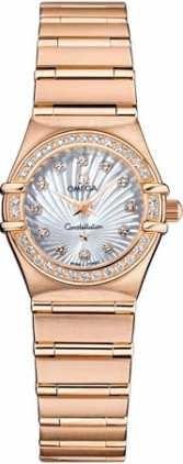 Contellation 95 in Rose Gold with Diamond Bezel on Rose Gold Bracelet with MOP Sunburst Diamond Dial
