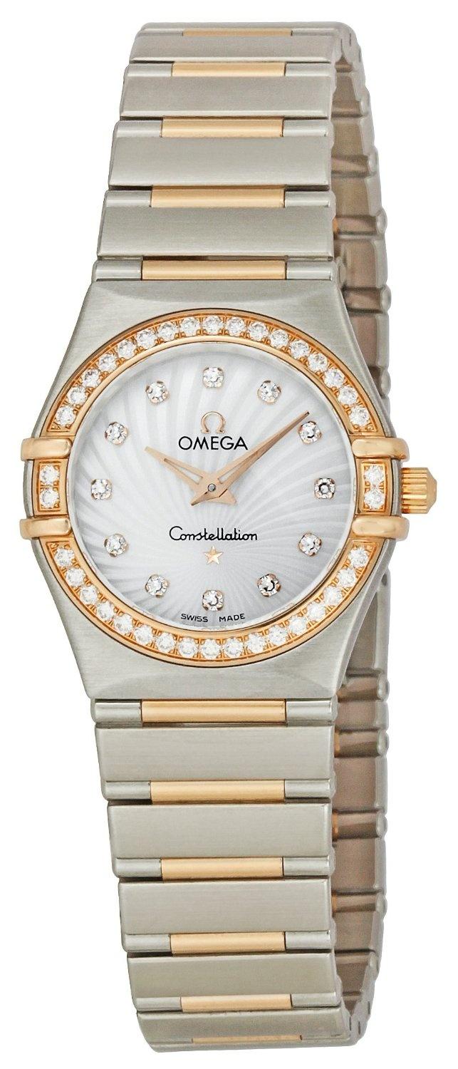 Omega Constellation 95 in Steel and Rose Gold Diamond Bezel