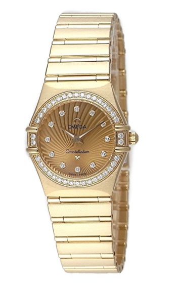 Constellation 95 in Yellow Gold with Diamond Bezel on Yellow Gold Bracelet with Champagne Sunburst Diamond Dial