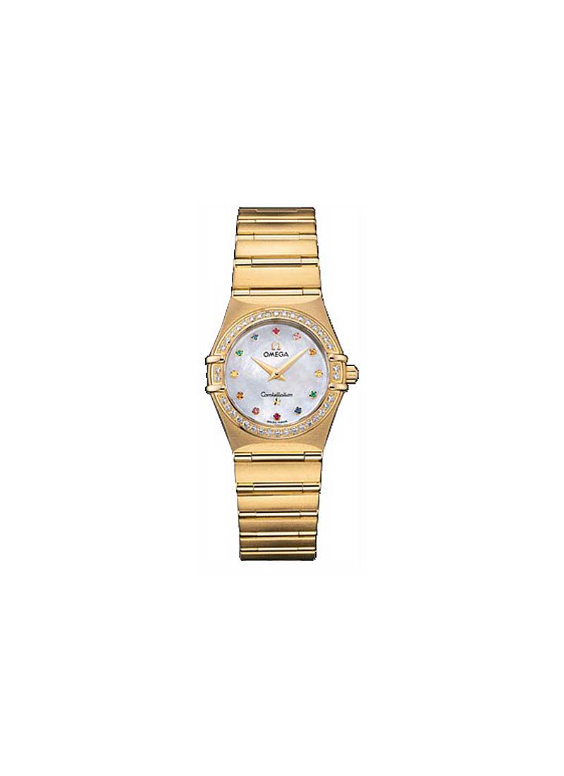Omega Constellation Iris 95 Mini 22.5mm in Yellow Gold with Diamond Bezel
