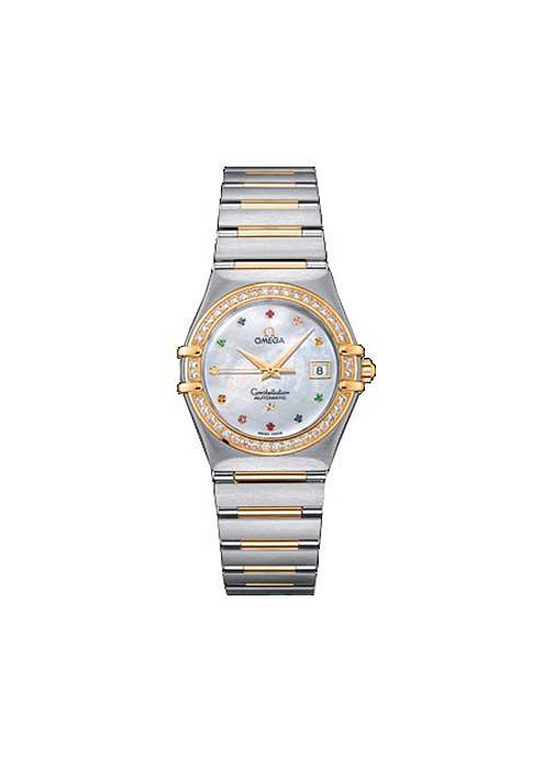 Omega Constellation Iris My Choice 27.5mm in Steel and Yellow Gold with Diamonds Bezel