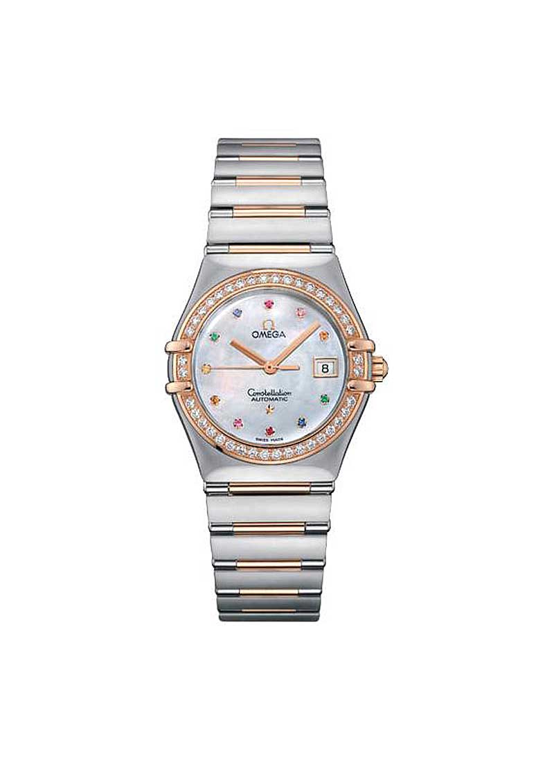 Omega Constellation Iris My Choice 27.5mm in Steel and Rose Gold with Diamonds Bezel
