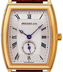 Breguet Heritage Small in Yellow Gold on Brown Crocodile Leather Strap with Silver Dial