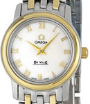 De Ville Prestige Lady's in 2-Tone on Steel and Yellow Gold Bracelet with Mother of Pearl Roman Dial