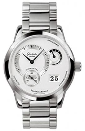 PanoMaticReserve 39.4mm Automatic in Stainless Steel on Stainless Steel Bracelet with Silver Dial