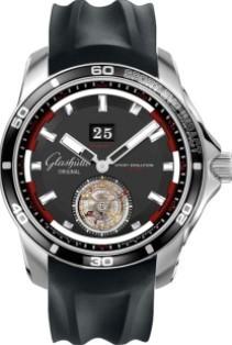 Glashutte Sport Evolution Impact Tourbillon 46mm Automatic in Steel with Aluminium and PVD Bezel