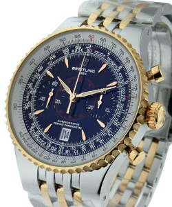 Navitimer Montbrillant Legende in Steel Steel and Rose Gold on Bracelet with Black Dial