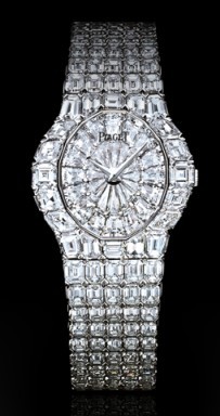 Limelight Tradition in White Gold with Diamond Bezel on White Gold Diamond Bracelet with Pave Diamond Dial