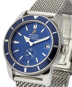 Aeromarine Superocean Heritage 38mm in Steel on Bracelet with Blue Dial & Bezel
