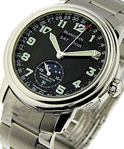 Leman Moonphase & Complete Calendar in Stainless Steel on Stainless Steel Bracelet with Black Dial