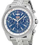 Bentley 6.75 Speed in Steel on Steel Bracelet with Blue Dial