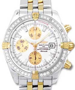 Chronomat Evolution - Diamond Bezel 2 Tone on Bracelet with MOP Diamond Dial 