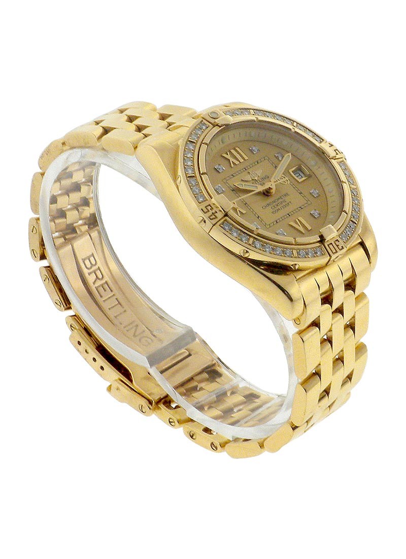 Breitling Lady's Cockpit in Yellow Gold with Diamond Bezel