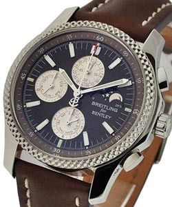 Bentley Mark VI Complicated Automatic in Steel with Platinum Bezel on Brown Leather Strap with Chocolate Dial