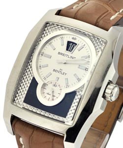 Bentley Flying B in Steel on Brown Crocodile Leather Strap with Silver Dial