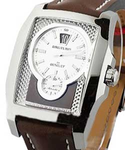 Bentley Flying B in Steel on Brown Calfskin Leather Strap with Silver and Bronze Dial