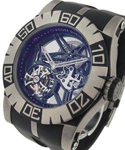 Roger Dubuis Easy Diver - Tourbillon Skeleton Titanium on Strap with Skeleton Dial - LE