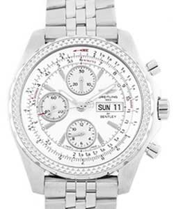 Bentley Collection GT Chronograph in Steel on Steel Bracelet with White Dial