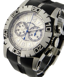 Easy Diver  46mm  Chronograph Steel on Strap with White Dial - 888pcs Made