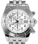 Chronomat Evolution Automatic in Steel on Steel Bracelet with White Dial