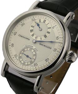 Grand Regulateur Mechanical Steel on Strap with Silver Dial