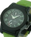 Instrumento Tondo Blackened Steel on Strap with Black Dial