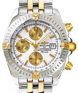 Chronomat Evolution Men's Automatic in 2-Tone 2 Tone on Bracelet with Silver Dial - Stick Markers