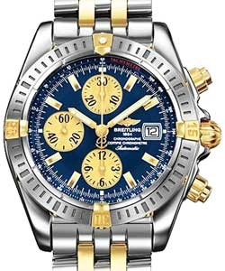 Chronomat Evolution with Gold Accents Steel on Bracelet with Blue Dial 