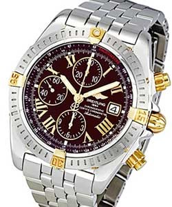 Chronomat Evolution Men''s Automatic in 2-Tone 2 Tone on Bracelet with Burgundy Dial