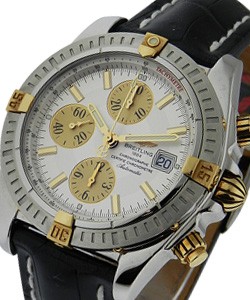 Chronomat Evolution Men''s Automatic in 2-Tone 2 Tone on Strap with Silver Dial - Stick Markers