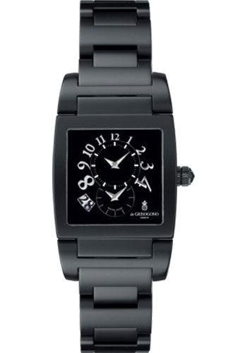 Instrumento Numero Uno 33mm Automatic in PVD and Stainless Steel on Blackened Steel Bracelet with Black Dial