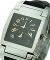 Instrumento Numero Uno 32.5mm Automatic in Stainless Steel on Black Crocodile Leather Strap with Black Dial