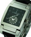 Uno Grande Seconde Steel on Strap with Black Dial