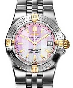 Lady''s Starliner 2 Tone on Bracelet with Pink MOP Dial