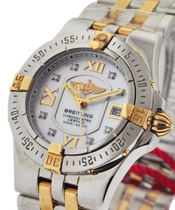 Lady''s Starliner in Steel and Gold 2 Tone on Bracelet with MOP Dial 