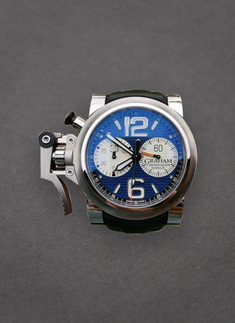 Graham Chronofighter Oversize Blue Ranger in Steel