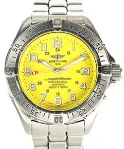 Aeromarine Superocean in Steel on Steel Bracelet with Yellow Dial