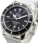 Aeromarine Superocean Heritage in Steel on Steel Mesh Bracelet with Black Dial
