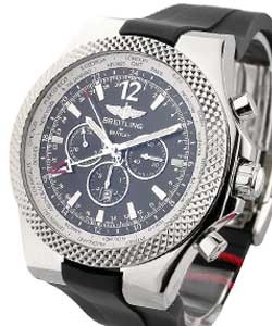 Bentley GMT Chronograph in Steel Steel on Strap with Black Dial